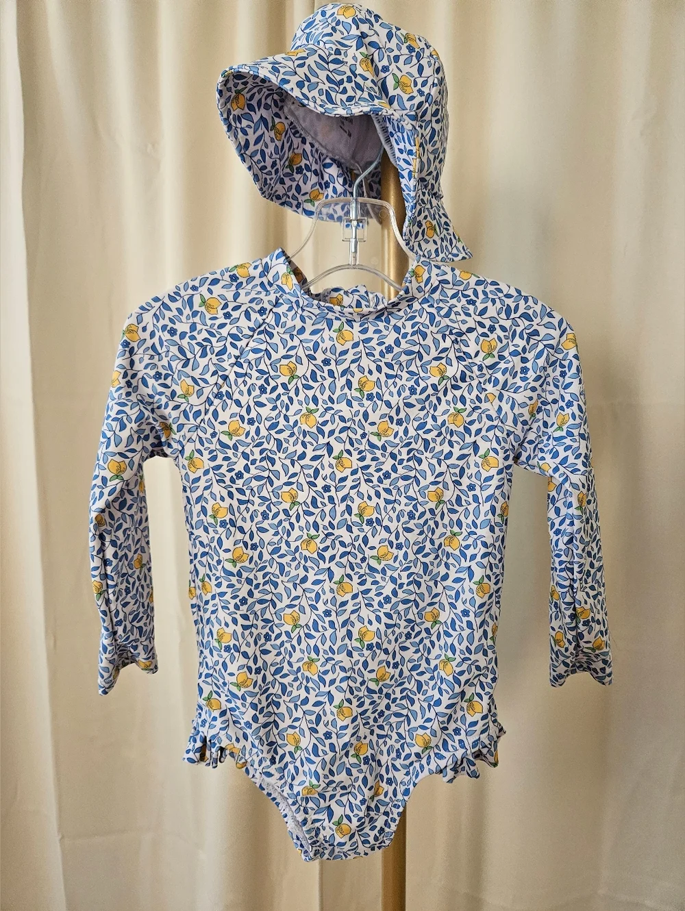 Adventurewear Lemon Floral Long Sleeve Swimsuit 24M